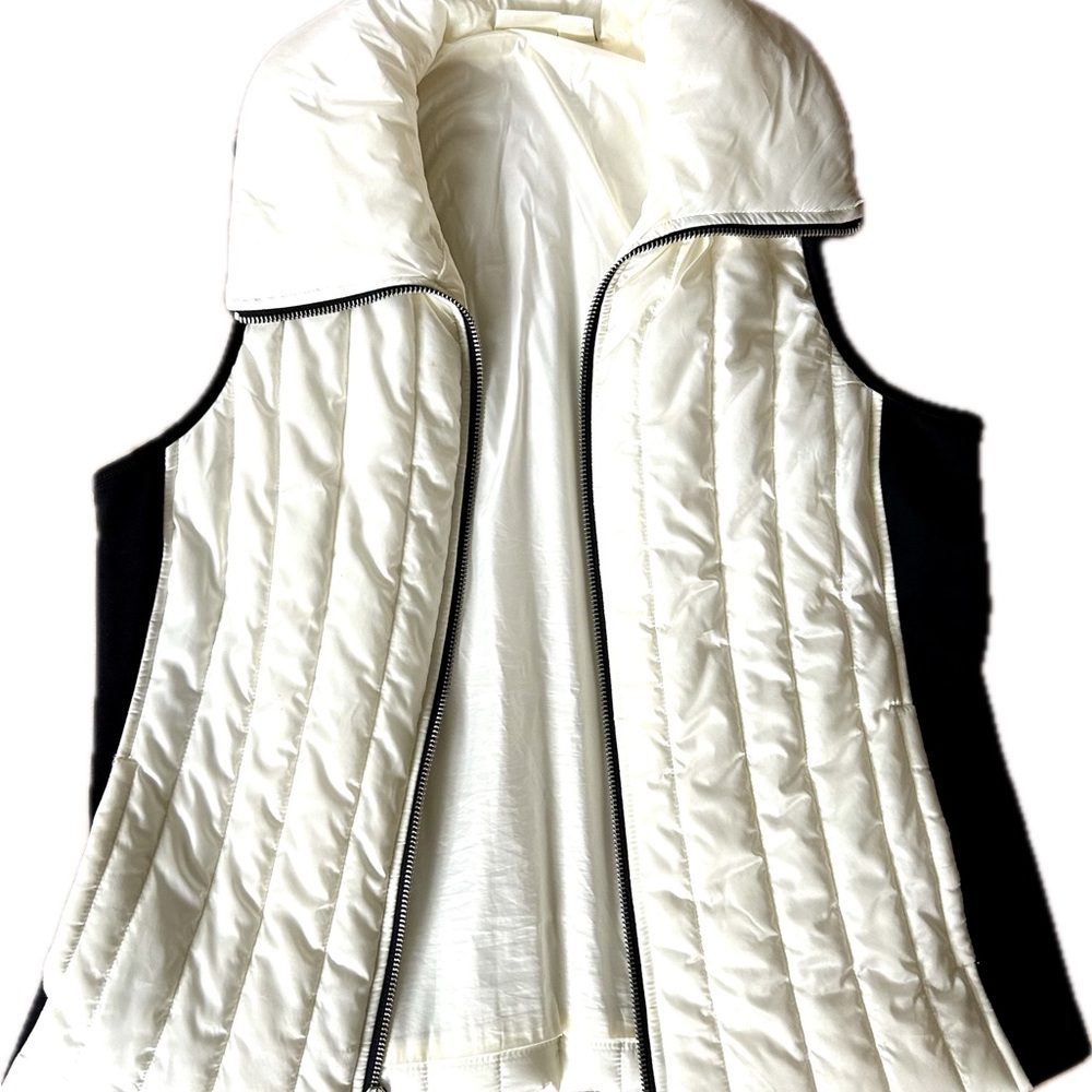 Women's White and Black Puffer Vest by Chico’s
